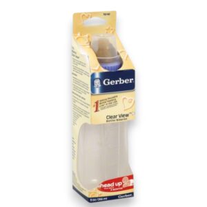 GERBER BABY BOTTLE CLEAR / COLOR 9OZ EACH