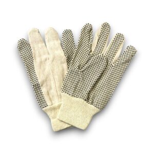GLOVES WHI/BLK DOTTED  12CT