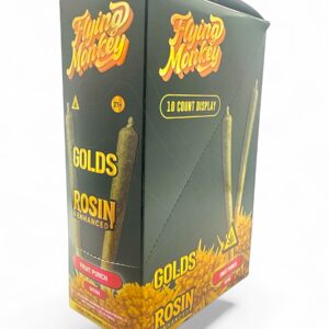 FLYING MONKEY GOLDS ROSIN ENHANCED DIAMOND INFUSED 1.65GM THC-P PREROLL 2/10CT -FRUIT PUNCH SATIVA
