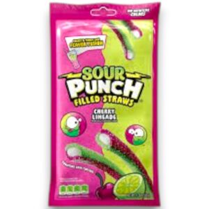PEG SOUR PUNCH FILLED STRAWS 5OZ CHERRY LIMEADE