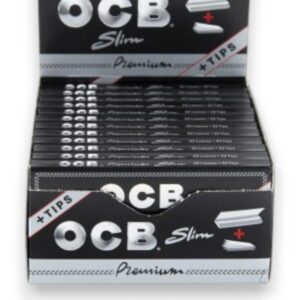 OCB PREMIUM KING PAPER SLIM +TIPS BOX 24CT