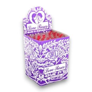 GLASS ROSE HEAVY PURPLE 25CT