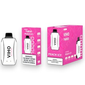 VIHO TURBO DISPOSABLE 10000 PUFF 5CT BOX - PEACHY ICY