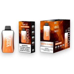 VIHO TURBO DISPOSABLE 10000 PUFF 5CT BOX - WHITE GUMMY