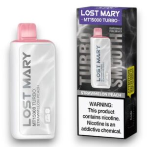 LOST MARY-ELF BAR DISPOSABLE MT-15000 PUFF  5CT-STRAWMELON PEACH