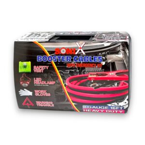 SONIX BOOSTER CABLE  8 GAUGE 16FT