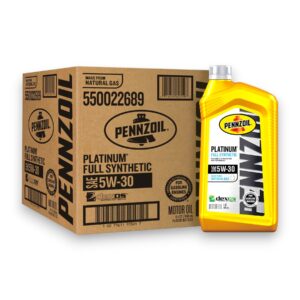 PENNZOIL PLATINUM FULL SYNTHETIC OIL SAE 5W-30 MOTOR OIL 6CT