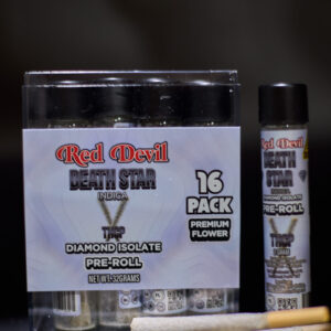 RED DEVIL THCP DIAMOND ISOLATE PRE-ROLLS 2GM DEATH STAR INDICA 16CT