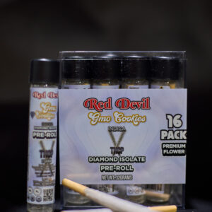 RED DEVIL THCP DIAMOND ISOLATE PRE-ROLLS 2GM GMO COOKIES INDICA 16CT