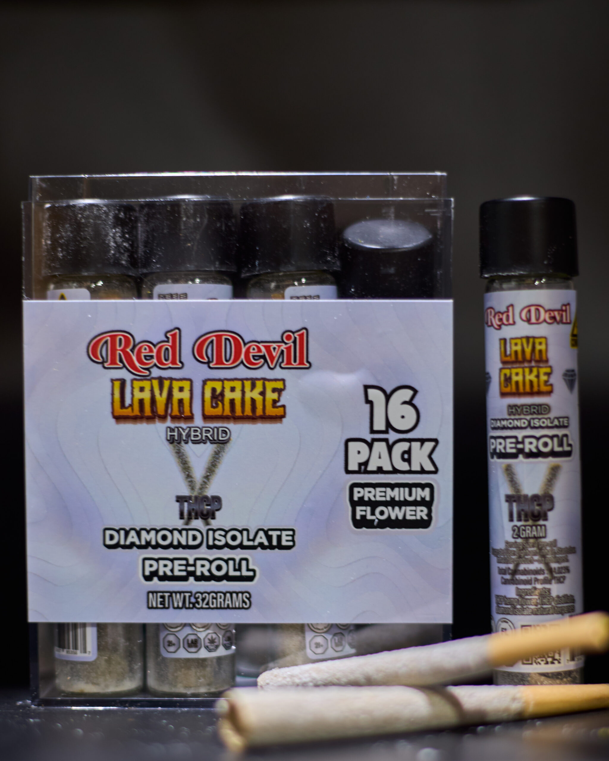 RED DEVIL THCP DIAMOND ISOLATE PRE-ROLLS 2GM 16CT - Image 5