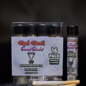 RED DEVIL THCP DIAMOND ISOLATE PRE-ROLLS 2GM SUNSET SHERBET HYBRID 16CT