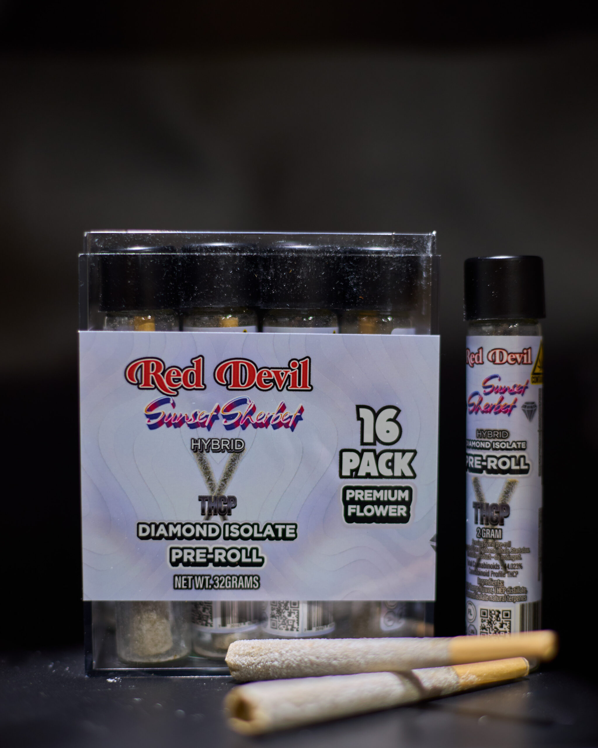 RED DEVIL THCP DIAMOND ISOLATE PRE-ROLLS 2GM 16CT - Image 6