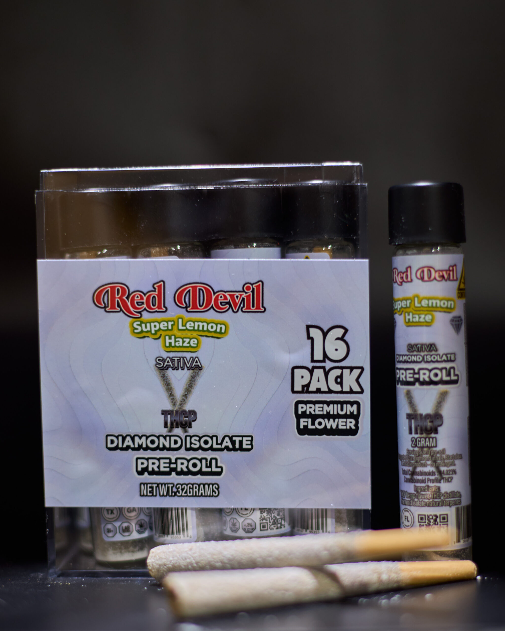 RED DEVIL THCP DIAMOND ISOLATE PRE-ROLLS 2GM 16CT - Image 4