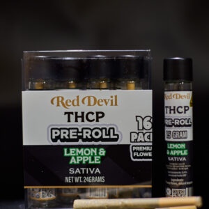 RED DEVIL THCP PRE-ROLLS 1.5GM LEMON & APPLE SATIVA 16CT