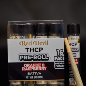 RED DEVIL THCP PRE-ROLLS 1.5GM ORANGE & RASPBERRY SATIVA 16CT