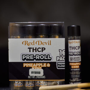 RED DEVIL THCP PRE-ROLLS 1.5GM PINEAPPLE & KIWI HYBRID 16CT