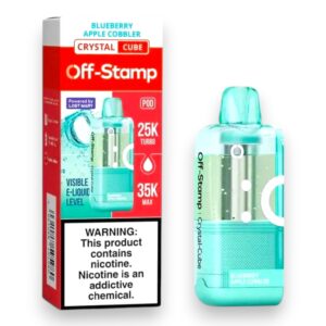 OFF-STAMP X CUBE CRYSTAL 35000PUFF KIT 5CT -BLUEBERRY APPLE COBBLER