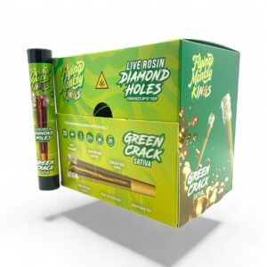 FLYING MONKEY KINGS LIVE ROSIN DIAMOND HOLES 2GM THC-P PRE ROLLS 20CT - GREEN CRACK SATIVA