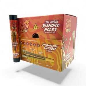 FLYING MONKEY KINGS LIVE ROSIN DIAMOND HOLES 2GM THC-P PRE ROLLS 20CT - STRAWBERRY COUGH HYBRID