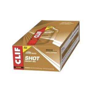 CLIF SHOT ENERGY GEL 50MG CAFFEINE MOCHA 1.20OZ 24CT