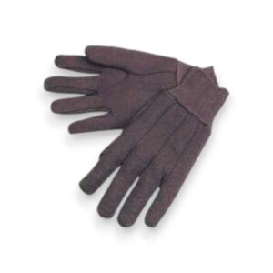 BROWN JERSEY GLOVE 12CT