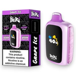 BERI CRUSH 50000PUFF DISPOSABLE 5CT BOX - GRAPE ICE