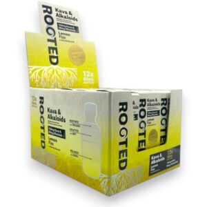 ROOTED KAVA & ALKALOIDS 150MG SHOTS 12CT -LEMON FIZZ