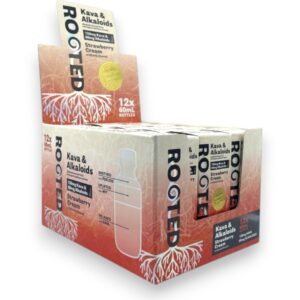 ROOTED KAVA & ALKALOIDS 150MG SHOTS 12CT -STRAWBERRY CREAM