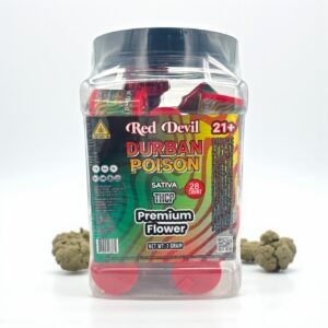 RED DEVIL THCP PREMIUM FLOWER 1GM 28CT -DURBAN POISION SATIVA