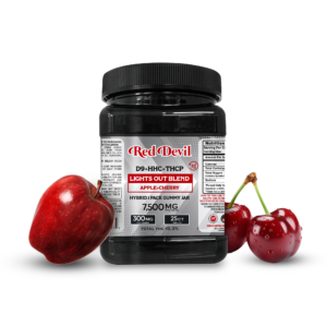RED DEVIL SINGLE PACK 300 MG D9 BLEND GUMMY 25CT JAR - APPLE/CHERRY HYBIRD