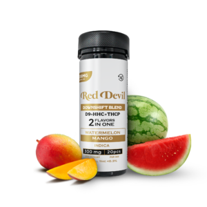 RED DEVIL D9 DOWNSHIFT BLEND GUMMIES 6000MG BOTTLE 20CT WATERMELON / MANGO INDICA