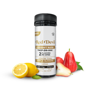 RED DEVIL D9 DOWNSHIFT BLEND GUMMIES 6000MG BOTTLE 20CT LEMON THAI / APPLE SUNDAE SATIVA