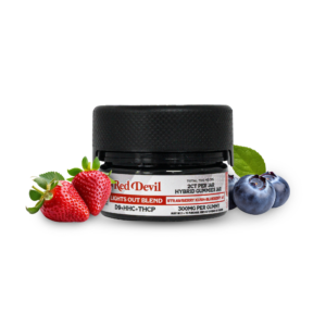 RED DEVIL DUAL GUMMY 300 MG 2PK/10CT JAR-STRAWBERRY KUSH+BLUEBERRY HYBRID