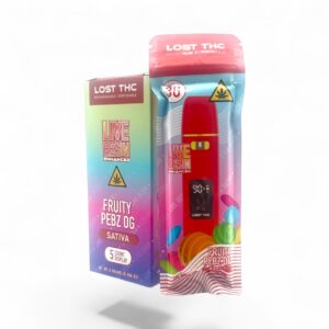LOST THC V4 3GM LIVE RESIN THC-P DISPOSABLE 5CT -FRUITY PEBZ OG