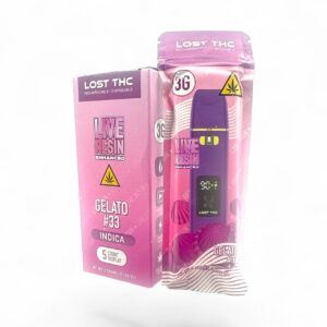 LOST THC V4 3GM LIVE RESIN THC-P DISPOSABLE 5CT -GELATO 33
