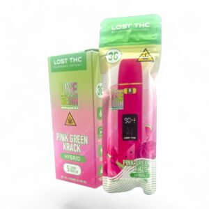 LOST THC V4 3GM LIVE RESIN THC-P DISPOSABLE 5CT -PINK GREEN KRACK