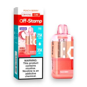 OFF-STAMP X CUBE CRYSTAL 35000PUFF KIT 5CT -PEACH BERRY