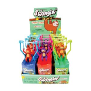 TOY SWINGING SLOTH CHEW CANDY 12CT