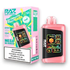 RAZ LTX 25000 PUFFS DISPOSABLE 5CT BOX -STRAWBERRY PEACH GUSH