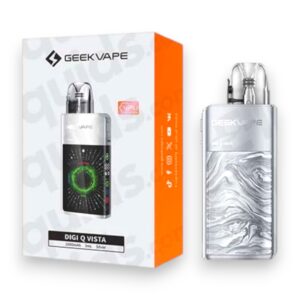 GEEK VAPE DIGI Q VISTA 1600mAh POD SYSTEM STARTER KIT WITH 2X3ML REFILLABLE Q CARTRIDGE - SILVER - 1CT