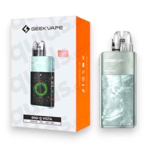 GEEK VAPE DIGI Q VISTA 1600mAh POD SYSTEM STARTER KIT WITH 2X3ML REFILLABLE Q CARTRIDGE - LIGHT JADE - 1CT