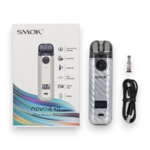 SMOK NOVO-4  KIT SILVER CARBON  FIBER