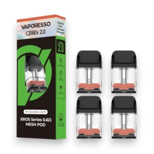 VAPORESSO COREX 2.0 XROS SERIES REFILLABLE REPLACEMENT POD 0.6OHM 2ML 4PK
