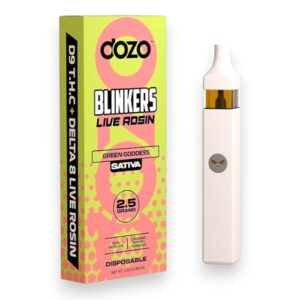DOZO 2.5GM D9/D8 LIVE ROSIN BLINKERS 5CT BOX -GREEN GODDESS