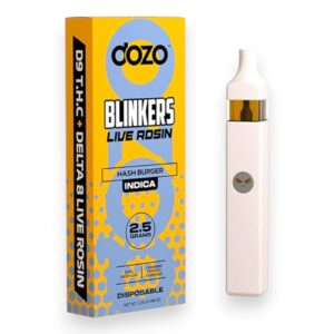DOZO 2.5GM D9/D8 LIVE ROSIN BLINKERS 5CT BOX -HASH BURGER