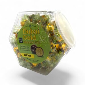 DUBAI CHOCOLATE GOLD CHOCOLATE 100CT JAR