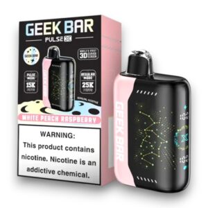 GEEK BAR PULSE X 18ML 25000PUFFS 5CT - WHITE PEACH RASPBERRY