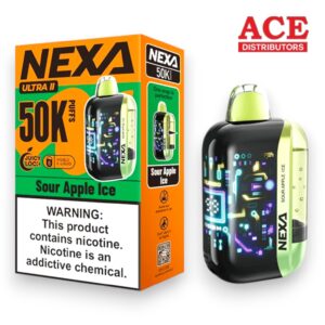 NEXA ULTRA II 50000 PUFFS DISPOSABLE 5CT BOX -SOUR APPLE ICE