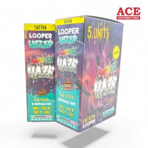 LOOPER LIFTED 3GM THC-P DISPOSABLES 5CT -AMNESIA HAZE SATIVA
