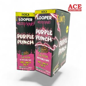 LOOPER MELTED 3GM THC-P DISPOSABLES 5CT -PURPLE PUNCH INDICA